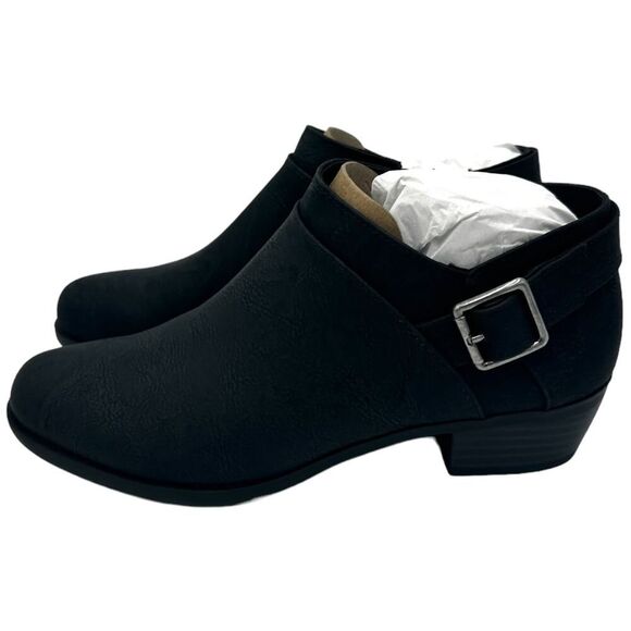 Life Stride Women Alexi Ankle Bootie Black Block Heel Zipper Buckle Flex Size 7M - Picture 4 of 13